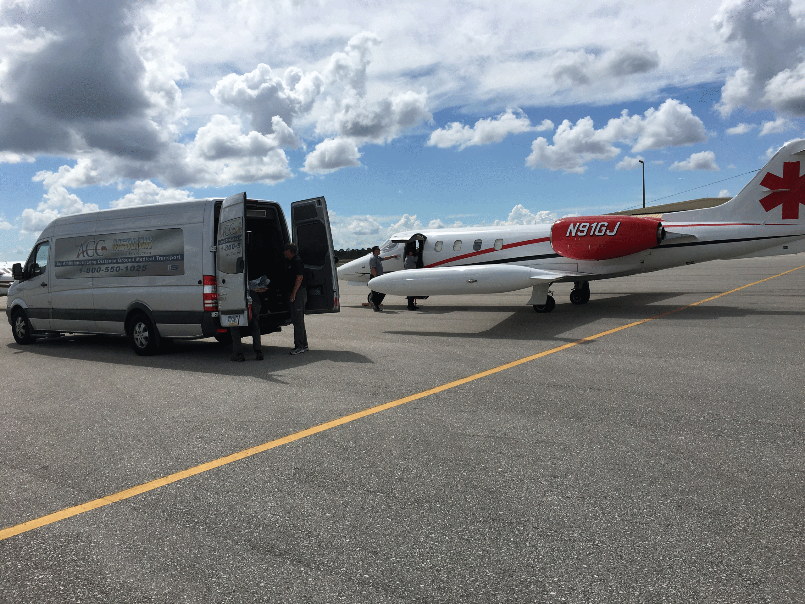 ACC Medlink's non emergency medical transport jet.