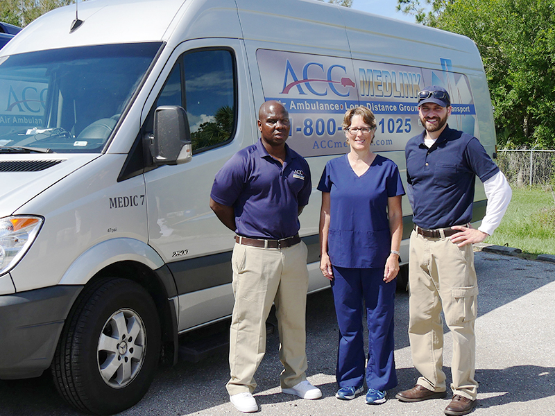 ACC MedLink's Long Distance Ambulance Transport Services Team